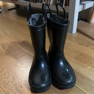 Black Rain Boots for toddler / young kids